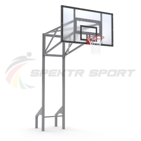 Купить Стойка баскетбольная уличная усиленная со щитом из оргстекла, кольцом и сеткой SP D 413 в Калаче-на-Дону 